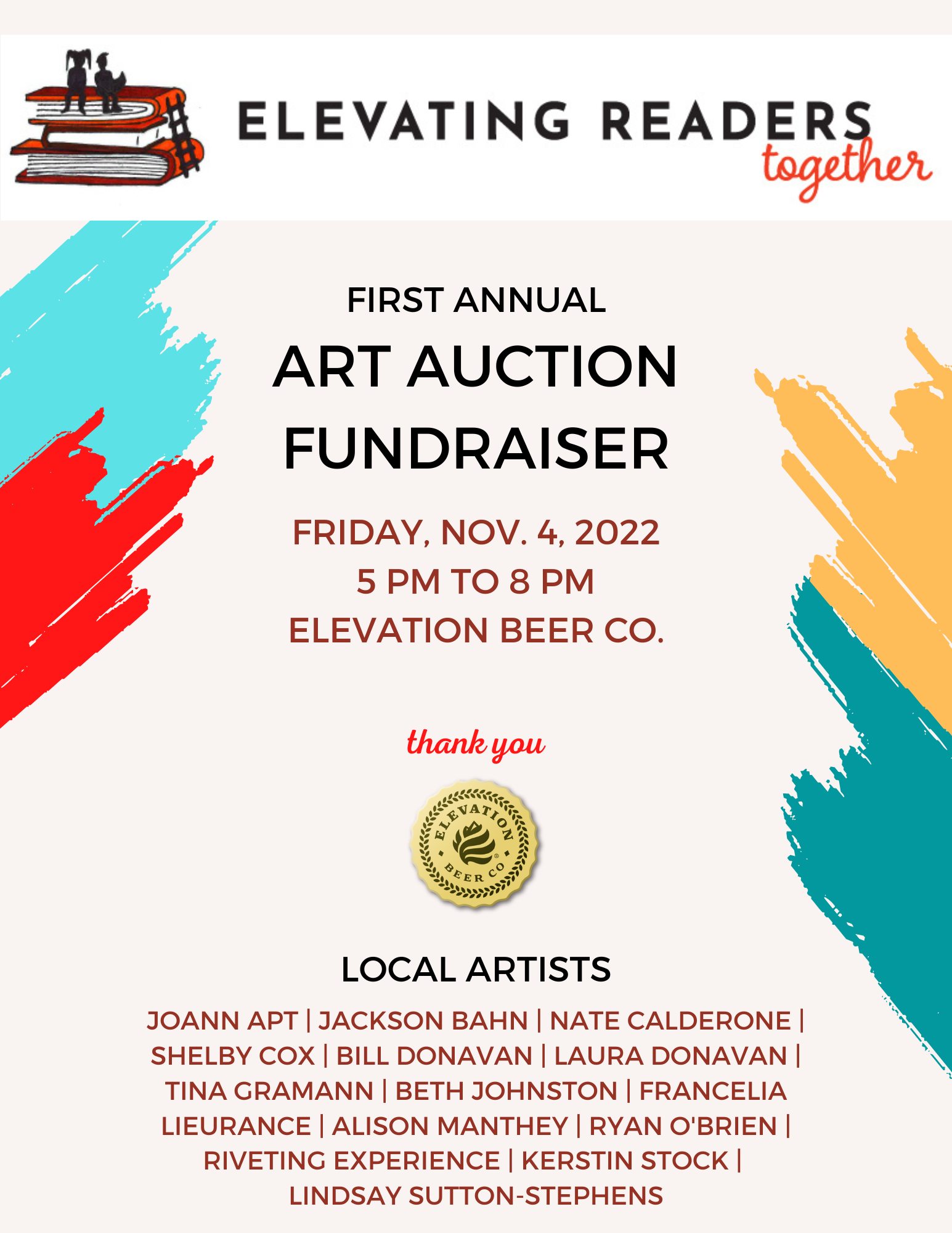 FIRST ANNUAL ART FUNDRAISER